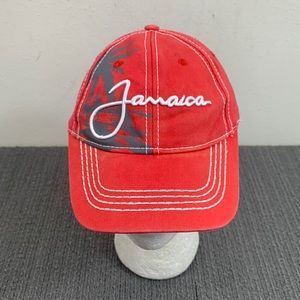 Jamaica Baseball Hat Kids Adjustable Red Strapback Cap TBL